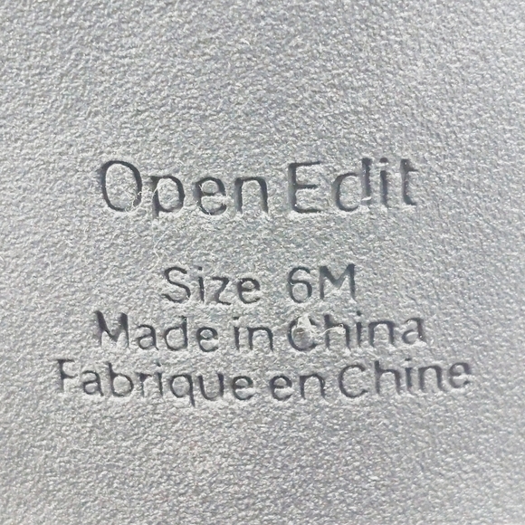 NEW Open Edit Saydee Black Block Heel Slip On Square Toe Sandals T70 - Picture 11 of 13